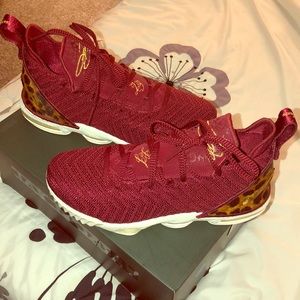 Nike Lebron XVI sneakers (maroon and cheetah)
